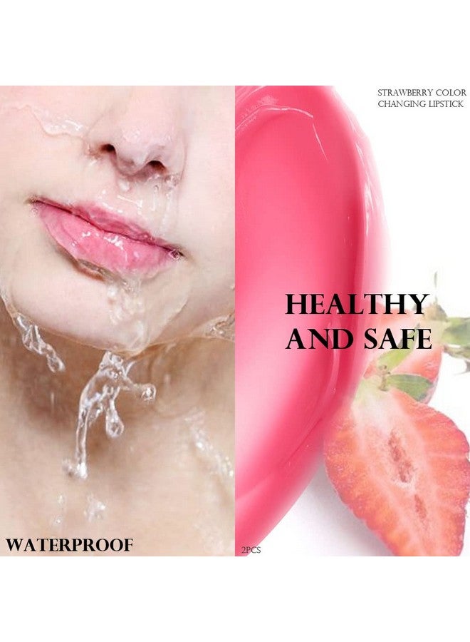 بينج بروش أحمر شفاه متغير اللون من بينغبروش، قطعتان، لون الفراولة، كوين، PH Mood، ملمع شفاه طويل الأمد، مرطب شفاه، ملون شفاه سحري، مجموعة أحمر شفاه مرطب للنساء - Image 5