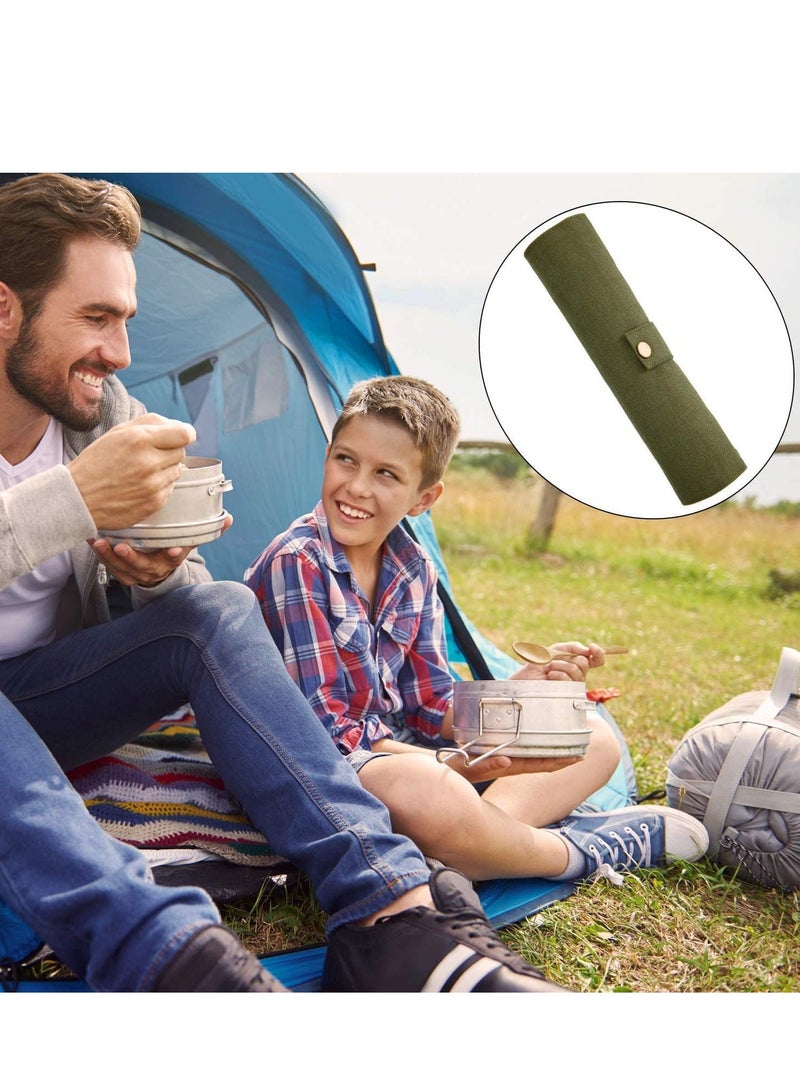 SOLARAE 2 Sets Bamboo Cutlery Utensils Flatware Set Travel Include Reusable Chopsticks Fork Spoon Knife Straws Brush for Camping Hiking Picnic with Pouch Bag - Image 2