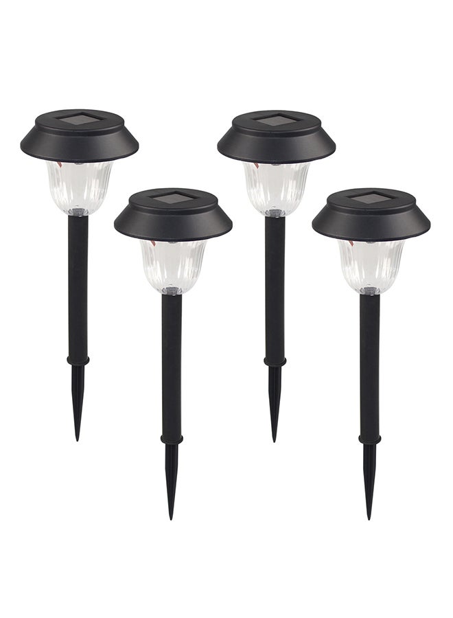 NIBEMINENT 4 Piece Solar Powered Garden Lights Warm White 22x11x14centimeter - Image 1
