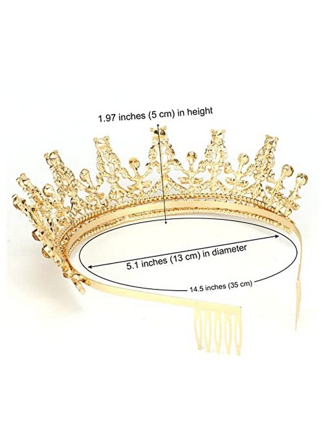 Cocide Gold Tiara And Crown For Women Birthday Headband For Girls Crystal Queen Crown Hair Accessories For Bride Party Bridesmaids Bridal Prom Halloween Costume Cosplay Christmas Gifts (Dark Gold) - Image 4