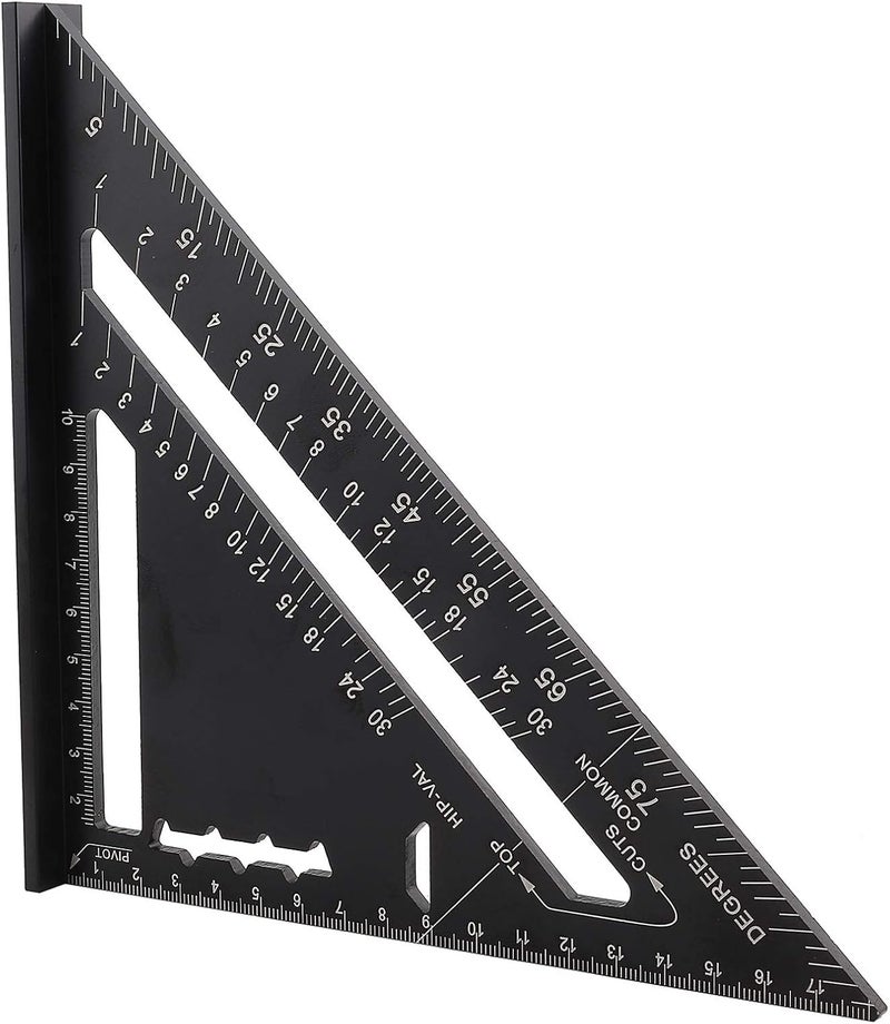 Aluminum Alloy Triangle Angle Protractor, 7 Inch Layout Tool, Layout Measurement Metric Ruler Tool(Metric) - Image 4