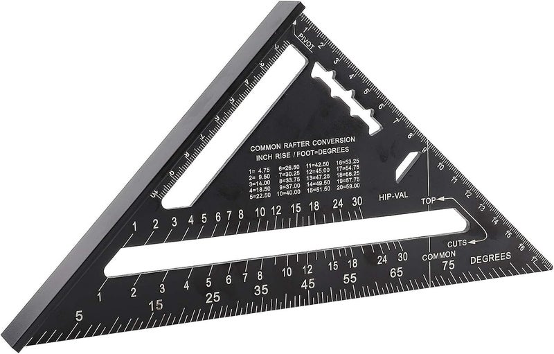 Aluminum Alloy Triangle Angle Protractor, 7 Inch Layout Tool, Layout Measurement Metric Ruler Tool(Metric) - Image 1