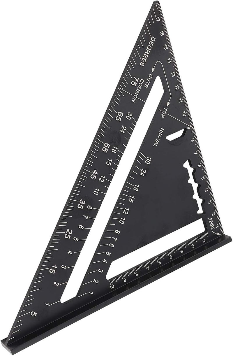 Aluminum Alloy Triangle Angle Protractor, 7 Inch Layout Tool, Layout Measurement Metric Ruler Tool(Metric) - Image 2