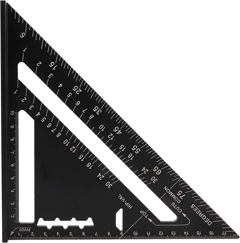 Aluminum Alloy Triangle Angle Protractor, 7 Inch Layout Tool, Layout Measurement Metric Ruler Tool(Metric) - Image 5