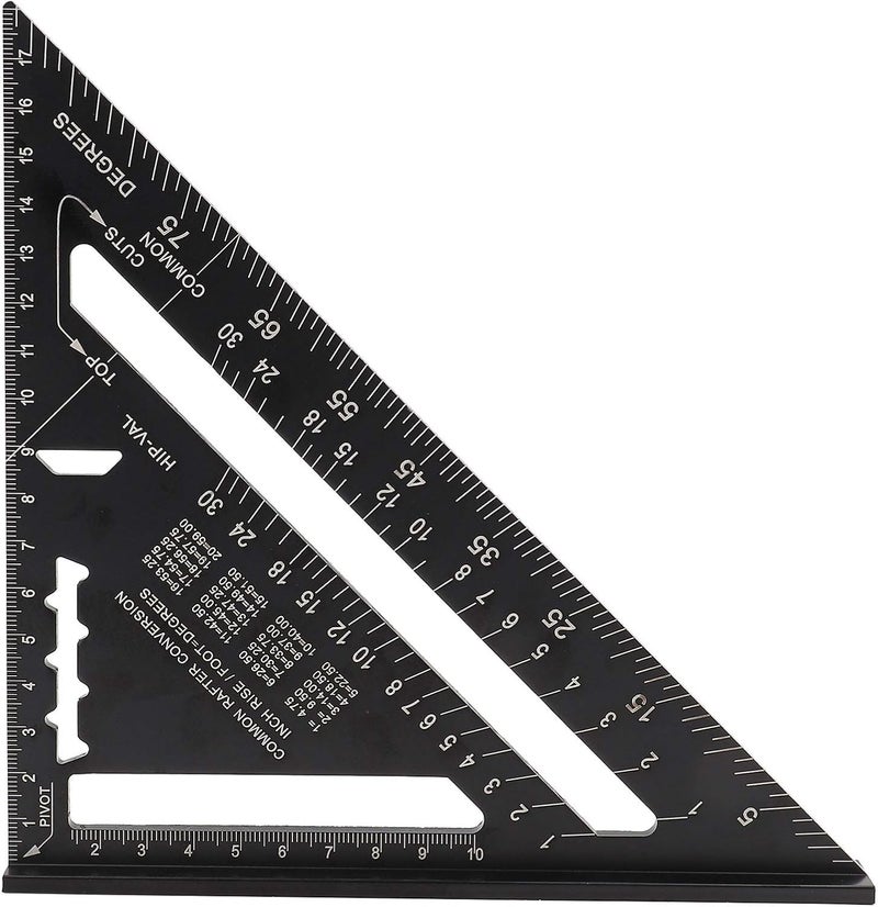 Aluminum Alloy Triangle Angle Protractor, 7 Inch Layout Tool, Layout Measurement Metric Ruler Tool(Metric) - Image 3