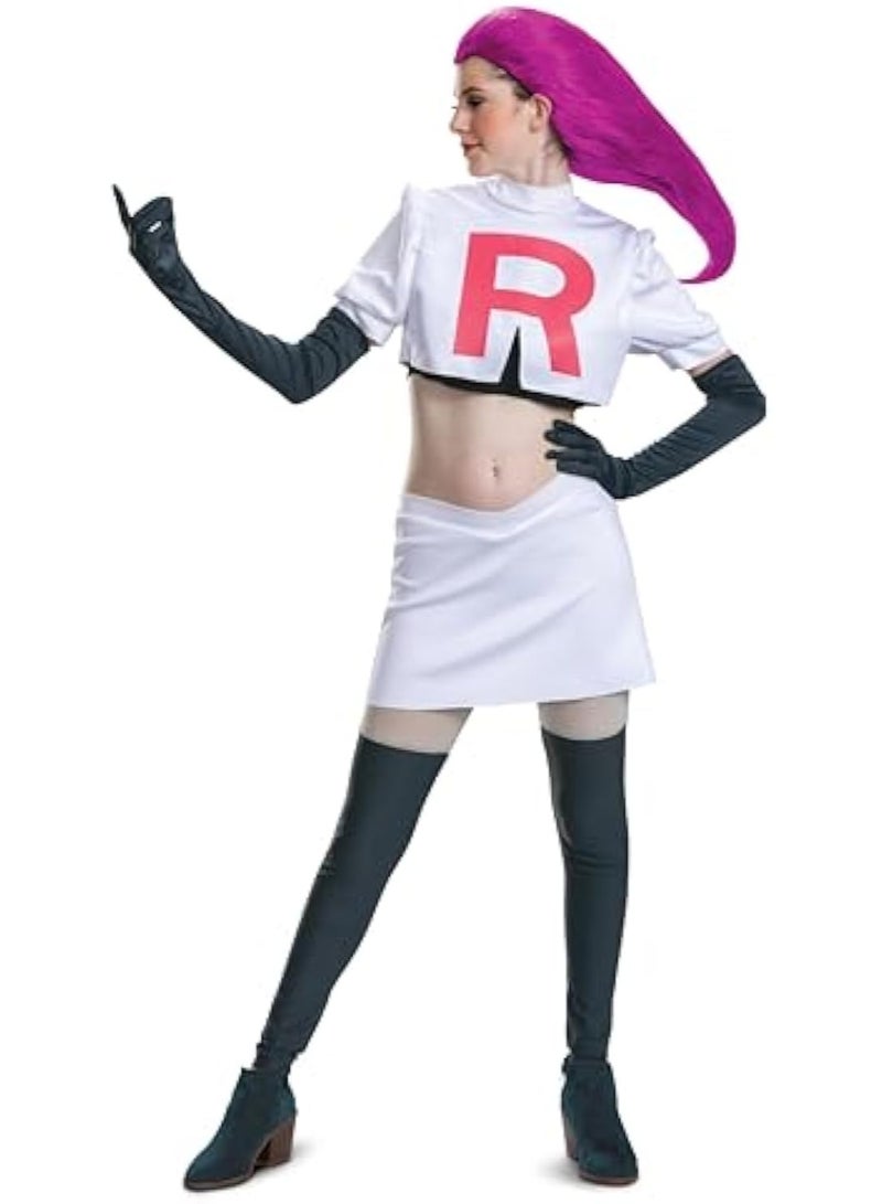 5 Piece Set Pokemon Disguise Team Rocket Jesse Costume Team Rocket Monster Trainer Cosplay Halloween Costume for Girls and Womens - Image 2