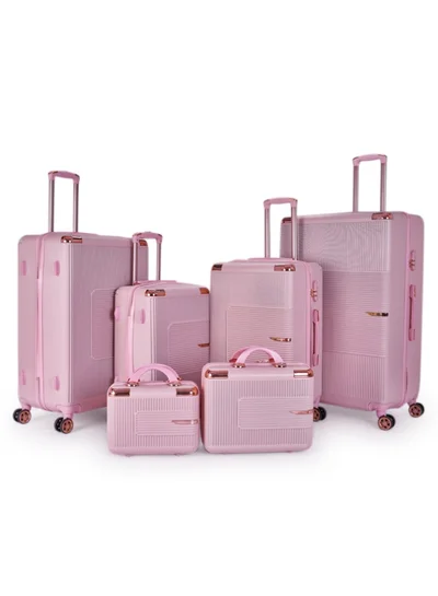 LIMRA A travel bag set consisting of 6 luggage bags Pink color, size 32"/28"/24"/20"/15"/12 inches