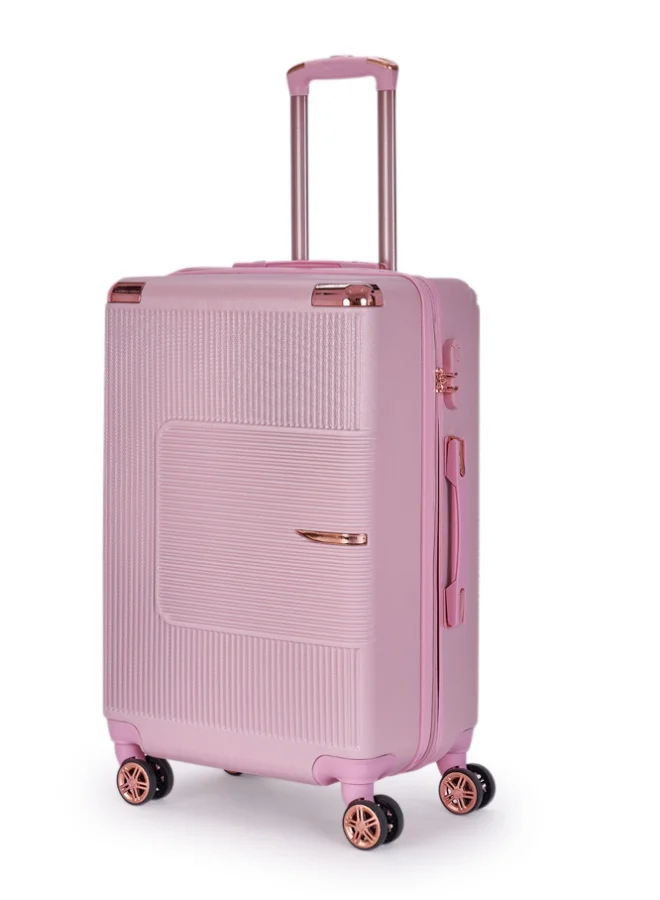 ليمرا طقم شنط سفر مكون من 6 حقائب أمتعة لون وردي بمقاس 32"/28"/24"/20"/15"/12 انش
