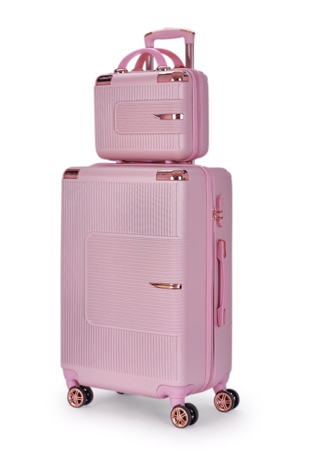 ليمرا طقم شنط سفر مكون من 6 حقائب أمتعة لون وردي بمقاس 32"/28"/24"/20"/15"/12 انش  - Image 3