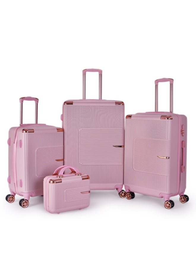 ليمرا طقم شنط سفر مكون من 6 حقائب أمتعة لون وردي بمقاس 32"/28"/24"/20"/15"/12 انش  - Image 2