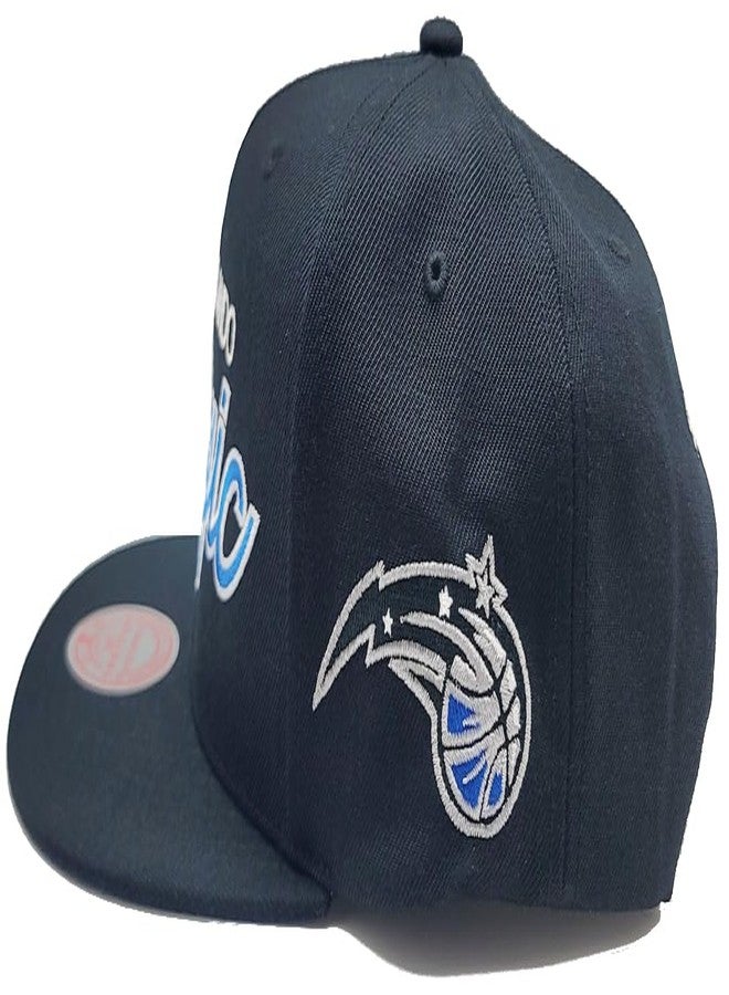 Mitchell & Ness Orlando Magic New Retro Script Black Blue Era Snapback Hat Cap - Image 5