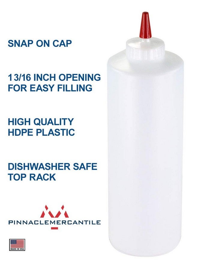 بيناكل ميركانتيل زجاجات بلاستيكية للتوابل من بيناكل ميركانتيل مع غطاء أحمر، مجموعة من 4 قطع، سعة 32 أونصة - Image 2