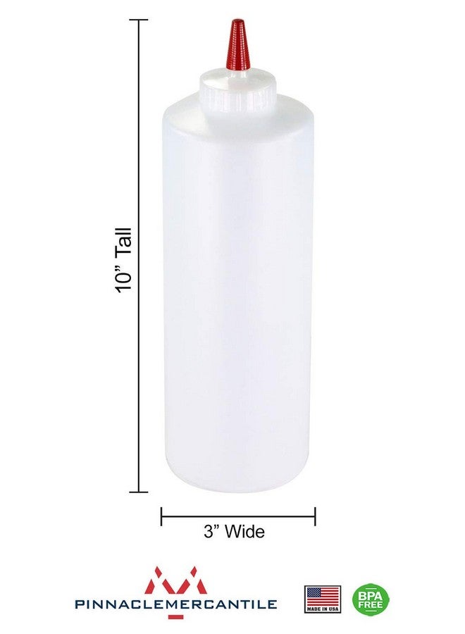 بيناكل ميركانتيل زجاجات بلاستيكية للتوابل من بيناكل ميركانتيل مع غطاء أحمر، مجموعة من 4 قطع، سعة 32 أونصة - Image 3