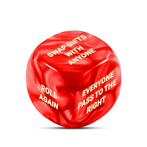 Delujouberst Valentine Dice Santa Swap Gift Exchange Dice Christmas Exchange Dice Games for Women Men Adults Exchange Gifts for Family Party Christmas Stocking Stuffers Secret Santa Gag Dices for Her Him - Image 1
