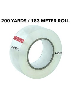 HEXAR HEXAR Heavy Duty Packing Tape, 45 MM x 183 Meters 200 Yards Packaging Tape for Sealing Parcel Boxes Office Home School Use Strong Adhesive Tape Super Secure Sticky Seal (Clear, Pack of 1)  - Image 2