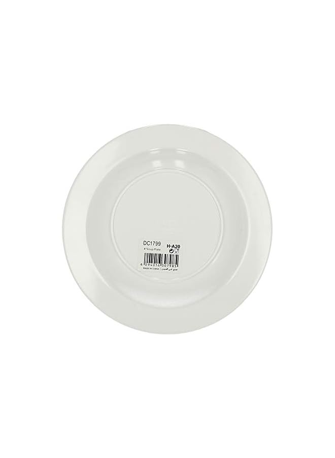 S-TOP 8 Round Deep Soup Plates - Pasta Plates - plate with playful Classic decoration - Ideal for Soup, Deserts, Ice Cream & More, multi-colour - Image 2