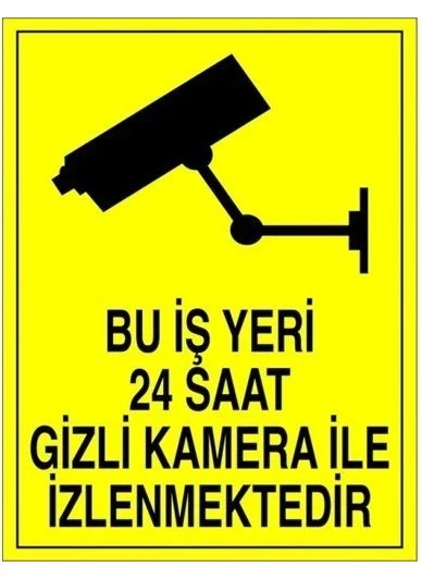 Modülerteknik Modulerteknik This Workplace Is Monitored 24 Hours Warning Sign 25X35 cm