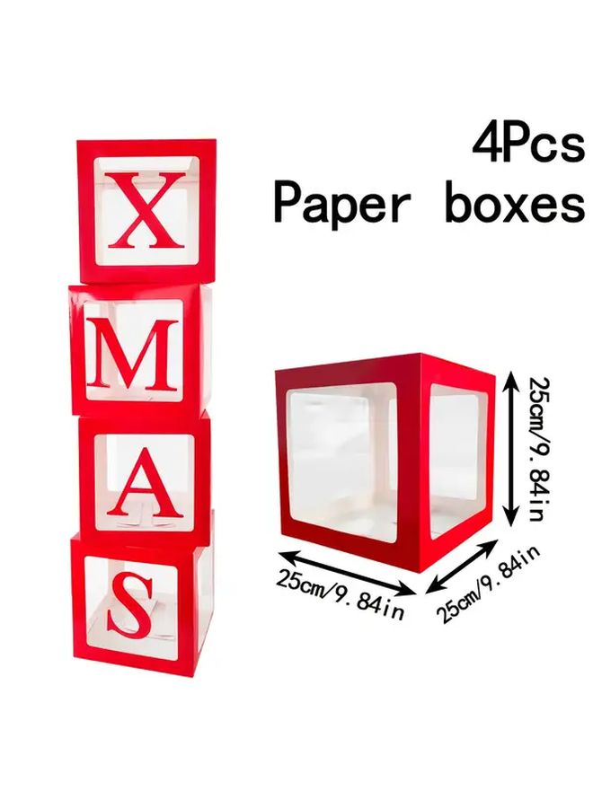 Large Red Transparent JOY25 Balloon Box With Clear Lid And Sturdy Base - Image 3
