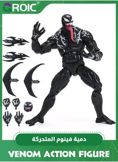GROIC Marvel Epic Hero Venom, 7.9-Inch Action Figure with 9 Pcs Replaceable Accessory, Collectible Figures Toys, Spider-Man Maximum Venom Titan Hero Venom Action Figure, Inspired by The Marvel Universe  - Image 1