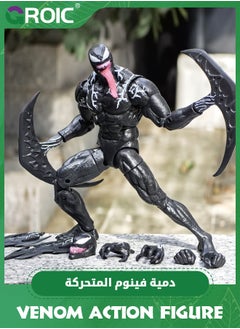 GROIC Marvel Epic Hero Venom, 7.9-Inch Action Figure with 9 Pcs Replaceable Accessory, Collectible Figures Toys, Spider-Man Maximum Venom Titan Hero Venom Action Figure, Inspired by The Marvel Universe  - Image 3