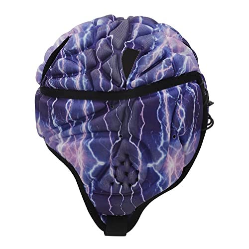NICEYST Rugby Helmet Flag Football Padded Headgear Adjustable Soft Shell Headguard Head Protection Soccer Scrum Cap for Kids Youth (Purple) - Image 5