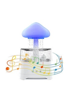 D & J SHOP Rain Cloud Humidifier Bluetooth Speaker LED 7 Multicolour Mood Relaxing Cute Mushroom Raining Dropping Waterfall Lamp for Better Sleep Wellness Meditation Rain Sounds  - Image 1