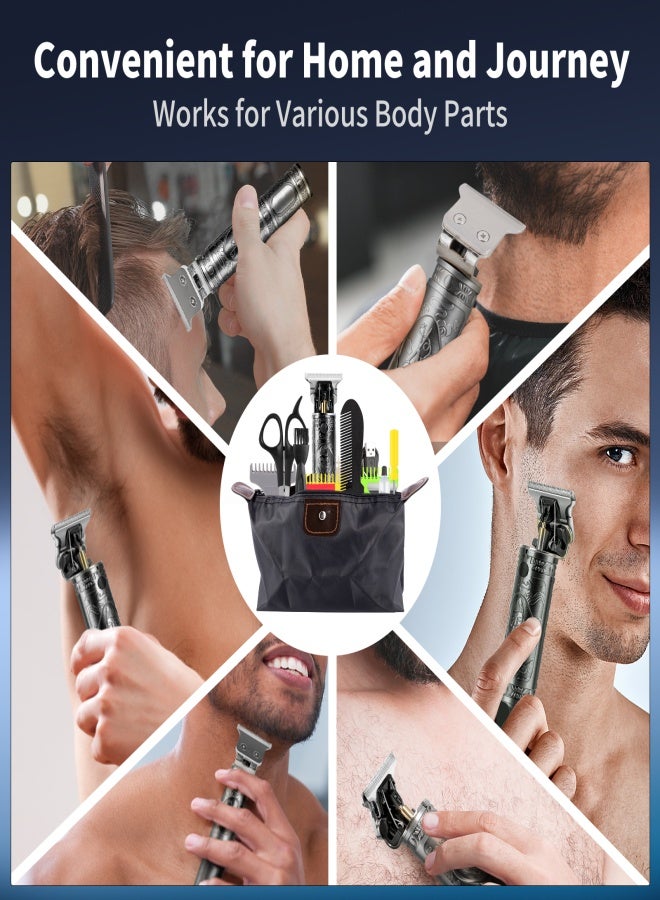 آيسيلي ماكينة حلاقة شعر قابلة لإعادة الشحن عبر منفذ USB، ماكينة تشذيب شعر لاسلكية، طقم قص شعر كهربائي مع 4 أمشاط توجيه للمبتدئين، صالونات الحلاقة، تشذيب وتصفيف الشعر والعناية به - Image 2