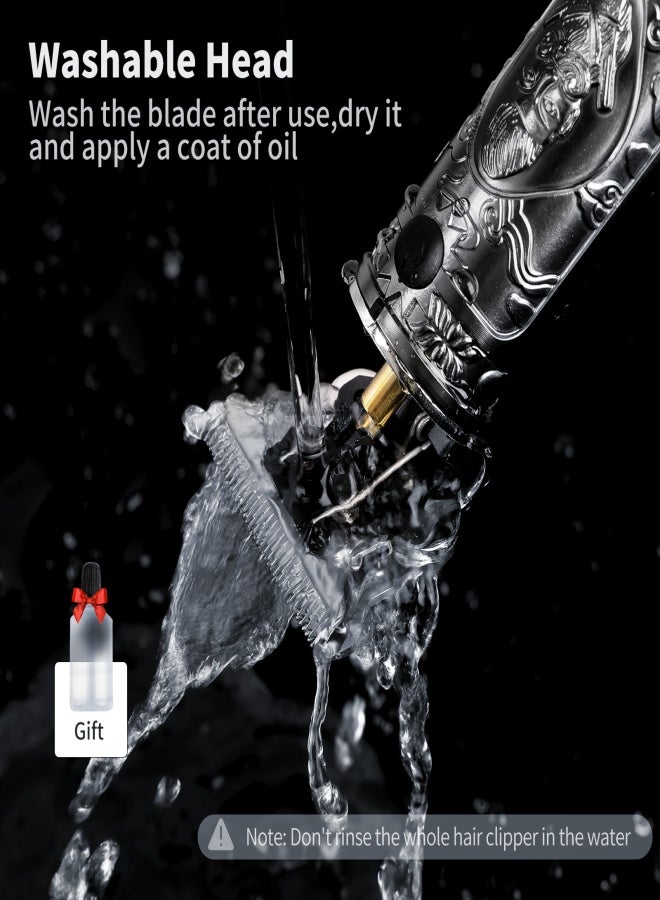 آيسيلي ماكينة حلاقة شعر قابلة لإعادة الشحن عبر منفذ USB، ماكينة تشذيب شعر لاسلكية، طقم قص شعر كهربائي مع 4 أمشاط توجيه للمبتدئين، صالونات الحلاقة، تشذيب وتصفيف الشعر والعناية به - Image 3