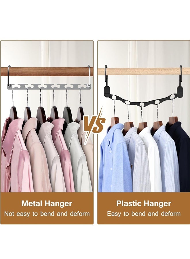 3 قطع من علاقات الملابس الموفرة للمساحة، علاقات معدنية متينة لتنظيم خزانة الملابس، علاقة ملابس سحرية متدلية - Image 5