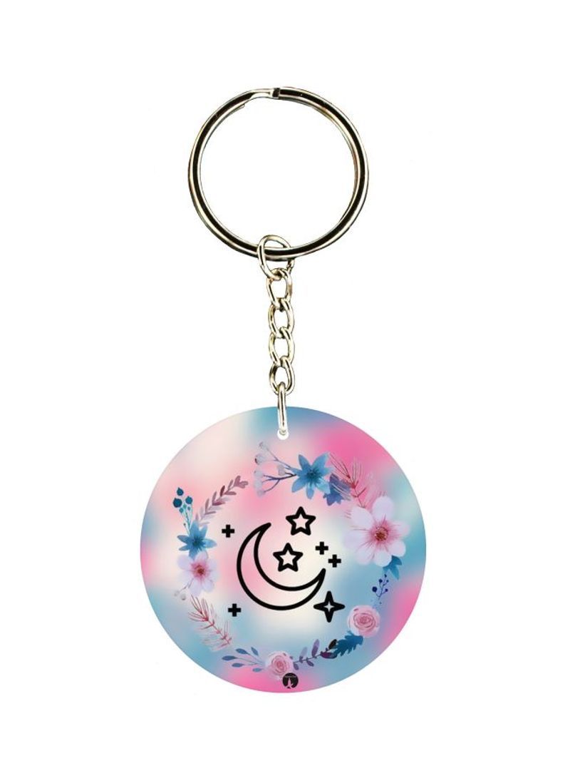 RKN Moon Star Printed Keychain