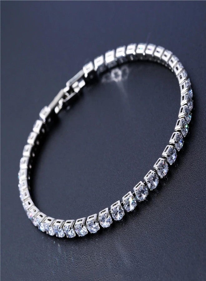 Thrillz Bracelets For Women AAA Cubic Zirconia Silver Plated Stylish Silver Bracelet For Women Girls Love Gifts Women's Jewellery - Image 2
