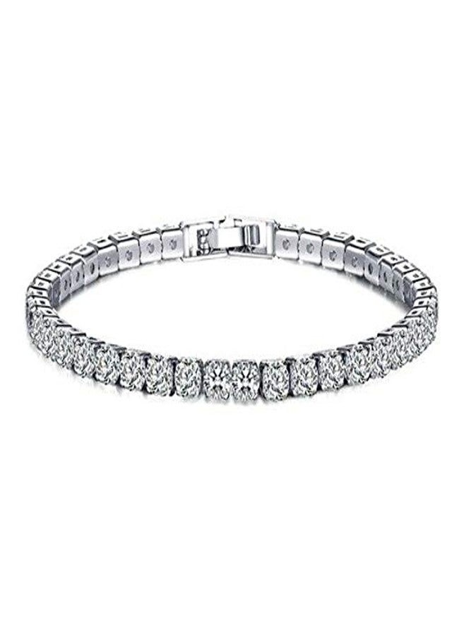Thrillz Bracelets For Women AAA Cubic Zirconia Silver Plated Stylish Silver Bracelet For Women Girls Love Gifts Women's Jewellery - Image 1