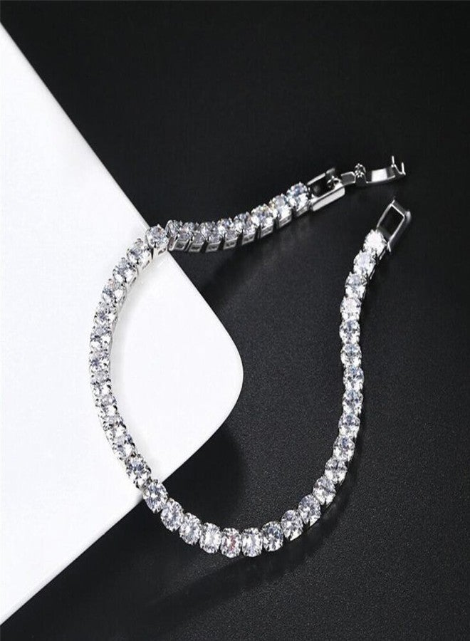 Thrillz Bracelets For Women AAA Cubic Zirconia Silver Plated Stylish Silver Bracelet For Women Girls Love Gifts Women's Jewellery - Image 3