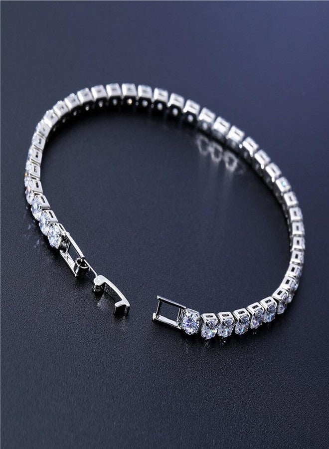 Thrillz Bracelets For Women AAA Cubic Zirconia Silver Plated Stylish Silver Bracelet For Women Girls Love Gifts Women's Jewellery - Image 4