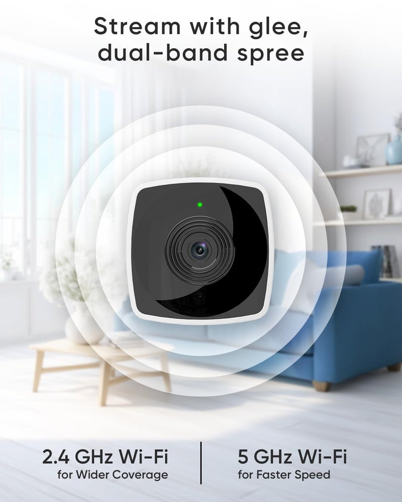 blurams Cameras for Home Security 5G&2.4G, 2K Security Camera Indoor, Pet Camera with Phone App, Indoor Camera w/AI Motion Detection, 2-Way Audio, Compatible with Alexa&Google Home Assistant - Image 3