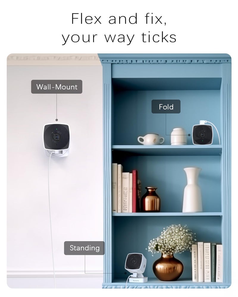 blurams Cameras for Home Security 5G&2.4G, 2K Security Camera Indoor, Pet Camera with Phone App, Indoor Camera w/AI Motion Detection, 2-Way Audio, Compatible with Alexa&Google Home Assistant - Image 4