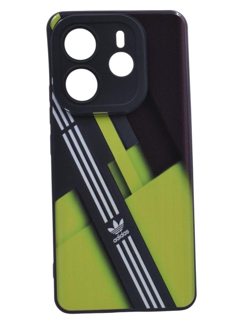 Adidas Plastic Back Cover For Xiaomi Redmi Note 14 - Multicolour - Image 1