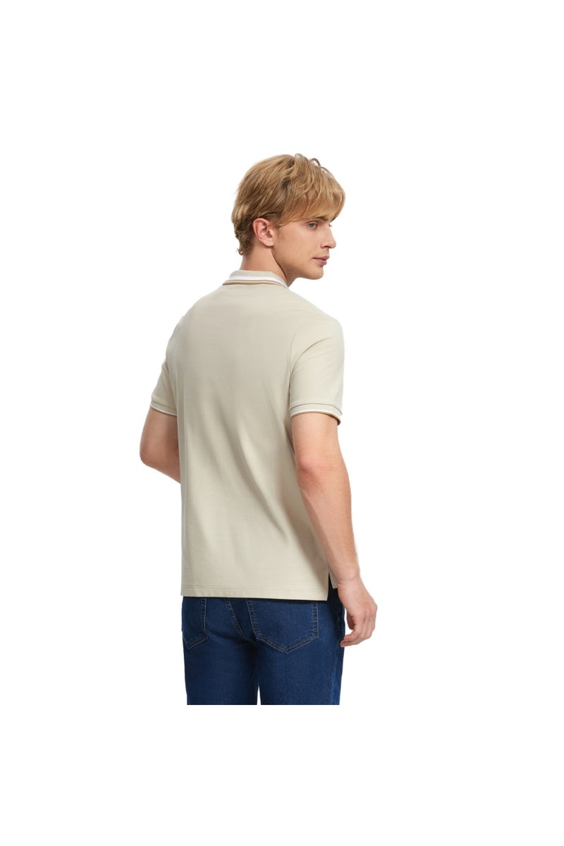 جيوردانو قميص بولو رجالي بني - Image 4