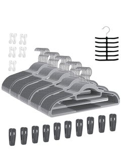 TYCOM Clothes Hangers Heavy Duty Durable Standard Clothes Hanger Plastic Suit Coat Shirt Hangers 50 PACK Space Saving Clothes Hanger with Rubber Coating 16.5Inches - 50pcs  - Image 1