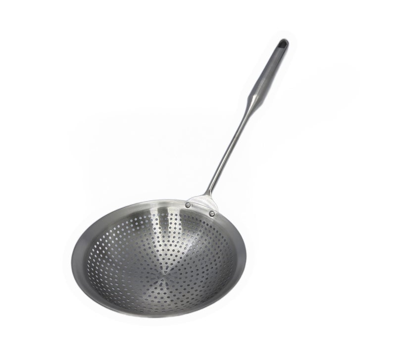 Stainless Steel Serving Cooking Ladle, Skimmer, Spoon Utensils - 1Pc 40cm (Wide Skimmer)