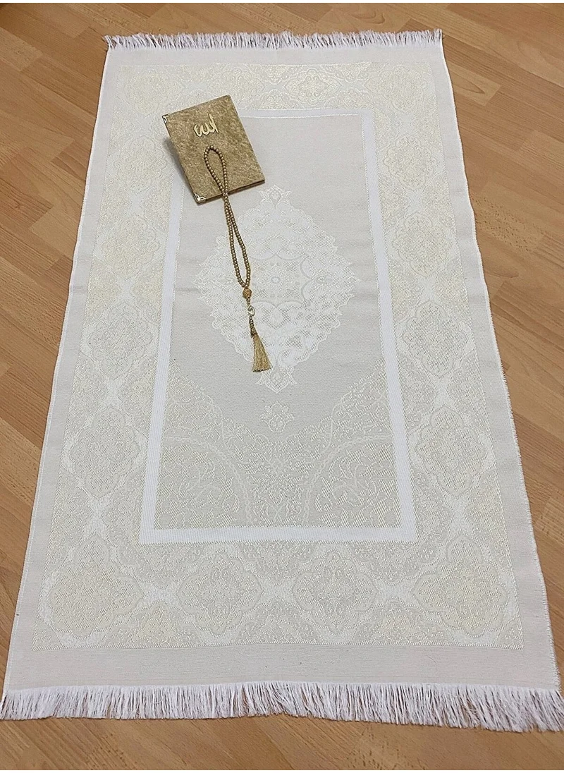 ديلكس Gift Dowry Bundle Taffeta Fringed Prayer Rug Set
