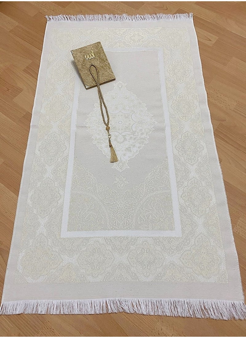 Dilex Gift Dowry Bundle Taffeta Fringed Prayer Rug Set  - Image 4