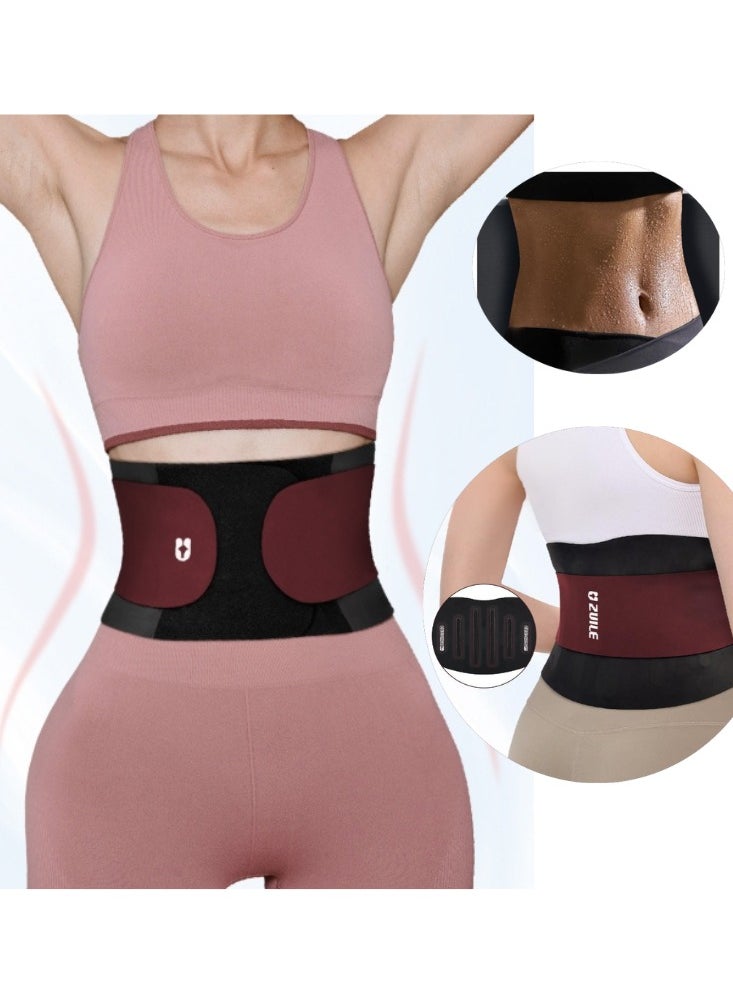 Generic Women's adjustable waist trainer, slimming waist belt with abdominal sauna bandage, waist slimming waist belt, slimming waist belt, slimming waist belt with adjustable belt, slimming waist belt corset waist trainer，Universal code, waist circumference (80-95cm)  - Image 4