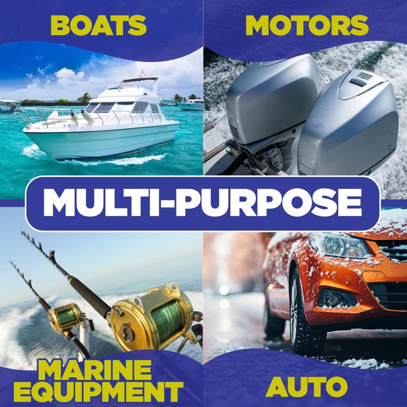 Durabasics Salt Remover Concentrate Kit - Ultimate Boat Salt Remover for Boats & Marine Engine Flush - 32 OZ with Hose Applicator - Perfect for Outboard Motor Flush & Washing Salt Deposits Away - Image 2