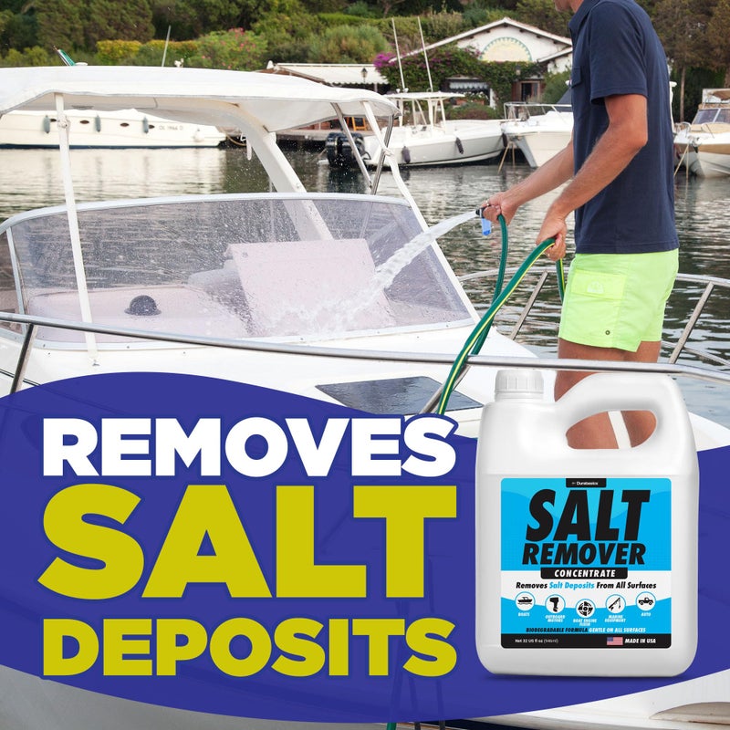 Durabasics Salt Remover Concentrate Kit - Ultimate Boat Salt Remover for Boats & Marine Engine Flush - 32 OZ with Hose Applicator - Perfect for Outboard Motor Flush & Washing Salt Deposits Away - Image 3