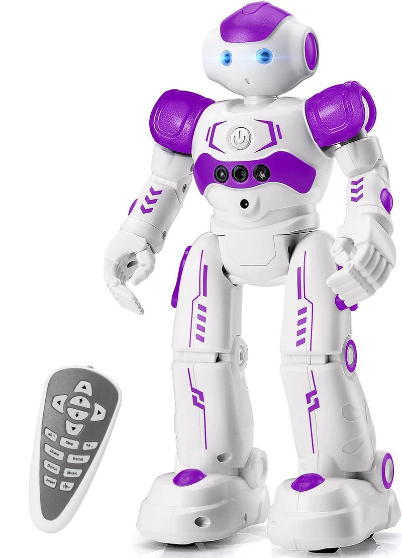 KingsDragon RC Robot Toys for Kids Gesture Sensing Programmable Remote Control Smart Robot for Age 3 4 5 6 7 8 Year Old Boys Girls Birthday Gift PresentPurple - Image 3