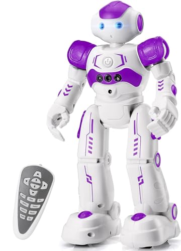 KingsDragon RC Robot Toys for Kids Gesture Sensing Programmable Remote Control Smart Robot for Age 3 4 5 6 7 8 Year Old Boys Girls Birthday Gift PresentPurple - Image 1