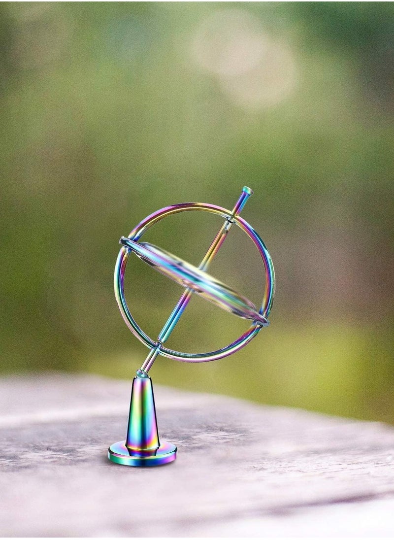 Gyroscope Metal Anti-Gravity Gyroscope Toy Colorful Spinning Top Desktop Ornament for Children Adult