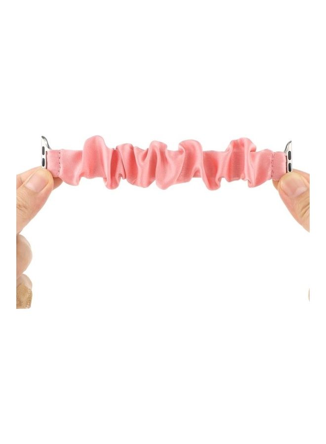 NIBEMINENT Scarf Hair Tie Replacement Watchband Dark Pink - Image 5