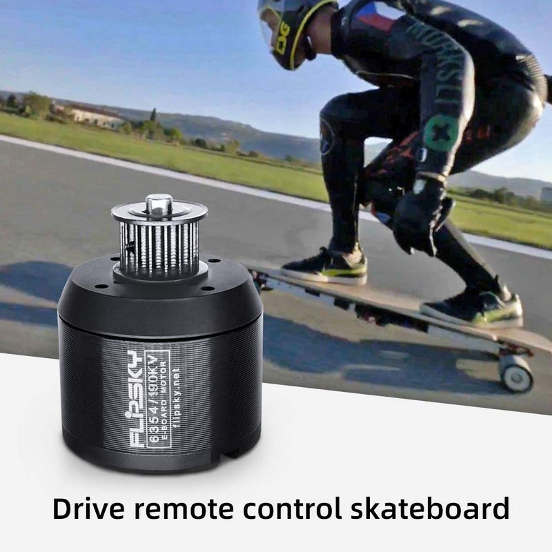 Flipsky Brushless Sensored Motor with Pulley for Electric Bike/Skateboard BLDC Belt Motor 6354 190KV 2450W Shaft 8mm High Efficiency Esk8 Motors with High Torque 7Nm Dustproof Motor e-Bike Motor - Image 3